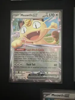 Meowth ex 062/088 - 2026 Perfect Order Double Rare Holo-Pokemon Card NM Qty 8 - Image 5