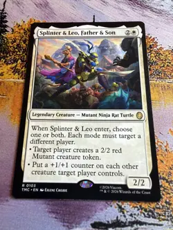 Splinter & Leo, Father & Son Mtg Turtle Team Up TMNT Mtg - Image 1