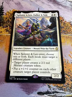 Splinter & Leo, Father & Son Mtg Turtle Team Up TMNT Mtg - Image 2