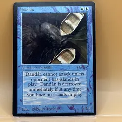 MTG Dandan Arabian Nights 1993 Vintage Magic The Gathering Blue Creature - Image 1