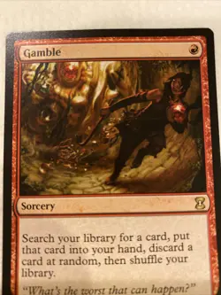 MTG Deckmaster 2016 Gamble Sorcery Card Eternal masters Rare - Image 2