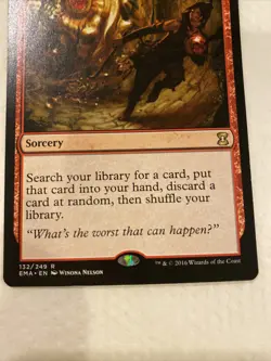 MTG Deckmaster 2016 Gamble Sorcery Card Eternal masters Rare - Image 3