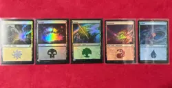 Five Basic Lands Foil Lot - Edge of Eternities EOE MTG Magic The Gathering Foil - Image 1