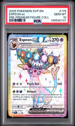 2025 POKEMON SVP EN-SV BLACK STAR PROMO #175 ESPEON EX PSA 10 - Image 1