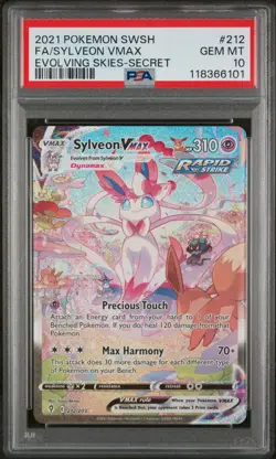 Sylveon VMAX 212/203 PSA 10 Alt Art Evolving Skies 2021 Secret Rare Pokemon Card - Image 3