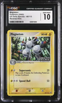 CGC 10 Magneton EX Delta Species 48/113 Reverse Holo STAMPED Pokemon Card - Image 1