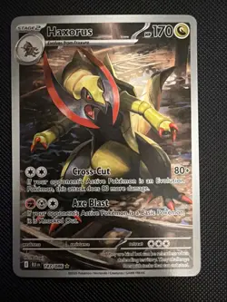 2025 Pokemon Black Bolt #147/086 Haxorus Illustration Rare - Image 1