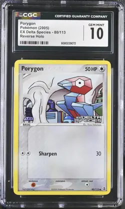 CGC 10 Porygon EX Delta Species 80/113 Reverse Holo Stamped Pokemon Card - Image 1