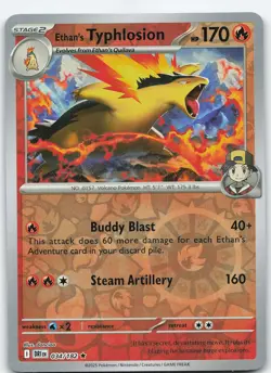 Ethan's Typhlosion 034/182 Rare Reverse Holo SV10: Destined Rivals NM Pokemon - Image 1