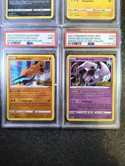 Pokemon Promo Prerelease Staff Evoluzioni Eteree Zapdos Articuno Moltres Ita Psa - Image 5