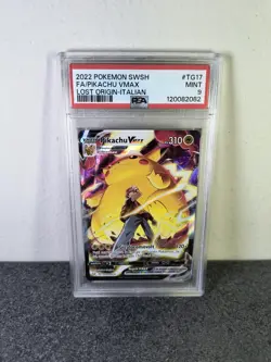 Pokemon Origine Perduta Pikachu VMax Tg17/Tg30 PSA 9 Ottimo Nm Ita Italiano - Image 1