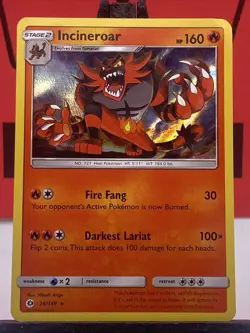 Incineroar 26/149 Sun & Moon Pokemon TCG Holo Rare 2017 LP - Image 3