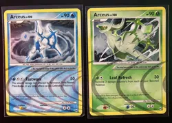 2009 Arceus Lv.100 Holo Rare AR4 & AR2 Water/Grass Platinum Arceus Set Subset NM - Image 1