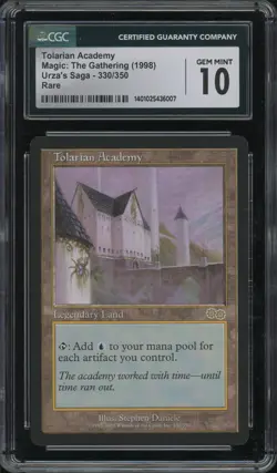 CGC 10 Gem Mint Tolarian Academy Urza's Saga MTG PSA BGS Quality - Image 1