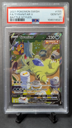 Pokemon Tyranitar V 155/163 Alt Art PSA 10 – Battle Styles - Image 1