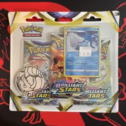 Brilliant Stars 3 Pack Blister Booster Glaceon Promo Pokemon SWSH New Sealed - Image 1