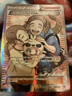 Pokemon TCG Fan Club Full Art Ultra Rare Holo Flashfire 106/106 English - Image 1