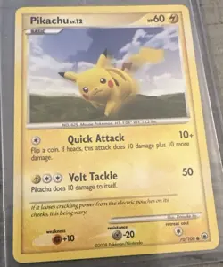 Pikachu 70/100 Pokemon Diamond & Pearl Majestic Dawn 2008 Regular LP NICE S/PICS - Image 1