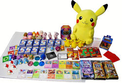 HUNDREDS OF UNSORTED COLLECTABLE POKEMON CARDS AND MISC POKEMON ITEMS - Image 1