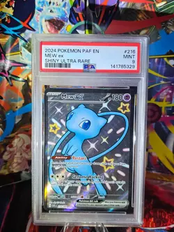 Mew ex 216/091 Paldean Fates PSA 9 MINT Pokemon Card Full Art - Image 1