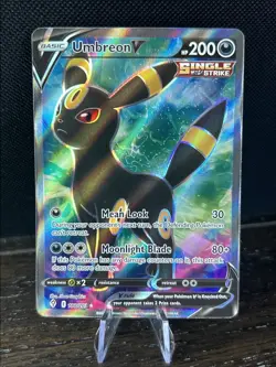 Pokemon TCG Umbreon v Full Art Ultra Rare Card Evolving Skies 188/203 - Image 1