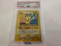 Pokemon Pichu Neo Genesis Unlimited Holo Rare #12 PSA 9 Mint - Image 1