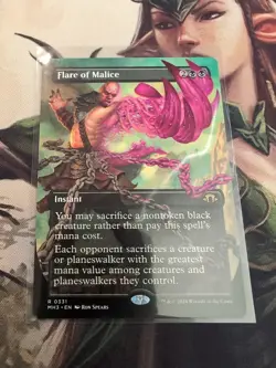 MTG - Flare of Malice - Modern Horizons 3 - Borderless - Image 2