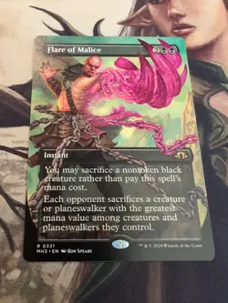 MTG - Flare of Malice - Modern Horizons 3 - Borderless - Image 3