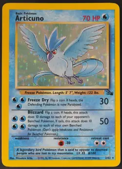 Pokemon - Articuno Holo - 2/62 - Fossil - Rare Card - LP - Image 2