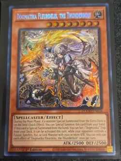 Dogmatika Fleurdelis, the Thunderbolt DOOD-EN026 Secret Rare 1st Ed NM Yu-Gi-Oh! - Image 1