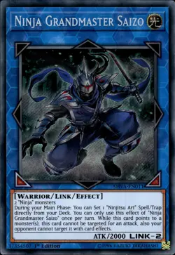 Ninja Grandmaster Saizo - Secret Rare 1st Edition SHVA-EN011 - NM - YuGiOh - Image 1