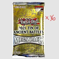 Yugioh 2021 Tin of Ancient Battles Mega Pack Booster Pack 36 Lot New - Image 1