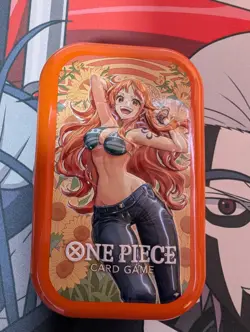 Nami P-112 Asia ONE PIECE CARD GAME Mini-tin TIN ONLY NO CARDS INCLUDED TS-02 - Image 1