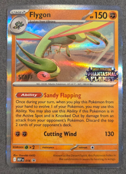 Flygon MEP 016 STAFF Phantasmal Flames Promo POKEMON TCG - Image 1