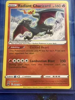 Pokemon TCG-Radiant Charizard 020/159 Crown Zenith Holo Rare NM - Image 1