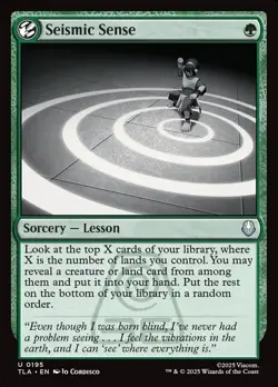 MTG Seismic Sense Foil Avatar: The Last Airbender # 195 NM - Image 1