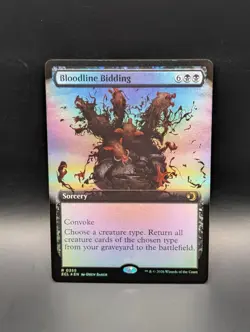 MTG - Bloodline Bidding - FOIL EXTENDED ART - Sorcery - ECL #359 - Rare - Image 1
