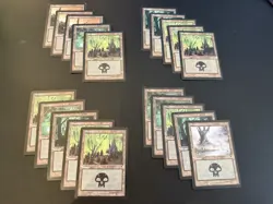 Old Border Basic Lands Swamp MTG Lot x20 (Portal, Odyssey) (MP-LP) - Image 1