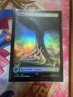 FOIL Forest (307) Full Art NM Final Fantasy MTG Magic the Gathering Land English - Image 1