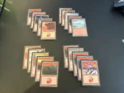 Old Border Basic Lands Mountain MTG Lot x20 (MP-LP) - Image 1