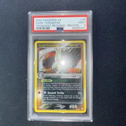 2004 POKEMON EX TEAM ROCKET RETURNS #20 DARK TYRANITAR-REVERSE FOIL PSA 9 - Image 3
