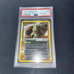 2004 POKEMON EX TEAM ROCKET RETURNS #20 DARK TYRANITAR-REVERSE FOIL PSA 9 - Image 4