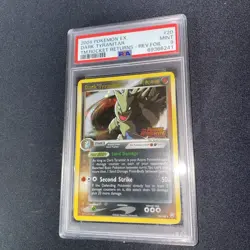2004 POKEMON EX TEAM ROCKET RETURNS #20 DARK TYRANITAR-REVERSE FOIL PSA 9 - Image 5