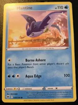 Mantine 034/189 Common Sword & Shield: Astral Radiance Pokemon TCG - Image 1