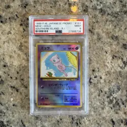 1999 Pokemon Japanese Promo Southern Island Mew Reverse Holo #151 PSA 9 Mint - Image 1