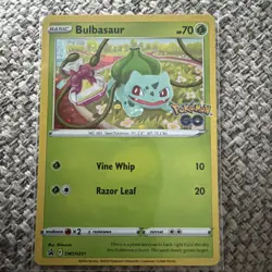 Bulbasaur Pokemon Go SWSH231 Black Star Promo Pokemon TCG Card - Image 1