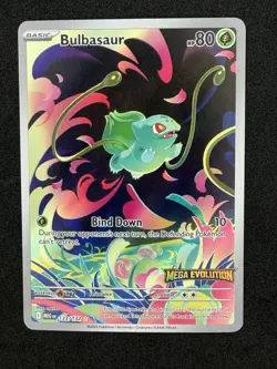 Pokemon TCG Bulbasaur 133/132 Stamped Promo Rare Holo Mega Evolution - Image 1