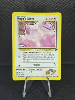 2000 Pokemon Gym Challenge Unlimited Koga's Ditto Holo #10/132 NM - Image 1