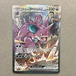 Pokemon Team Rocket's Nidoking EX 233/182 Destined Rivals Holo Rare 330 HP - Image 1