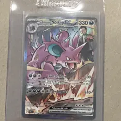 Pokemon Team Rocket's Nidoking EX 233/182 Destined Rivals Holo Rare 330 HP - Image 3
